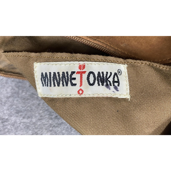 Minnetonka Crossbody Bag Womens Brown Suede Tassel Whipstitch Adjustable Purse - Picture 6 of 16